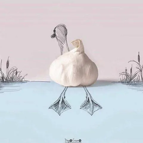 Утка из чеснока