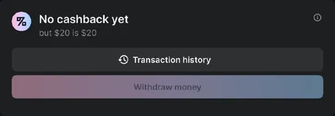 No Cashback Yet