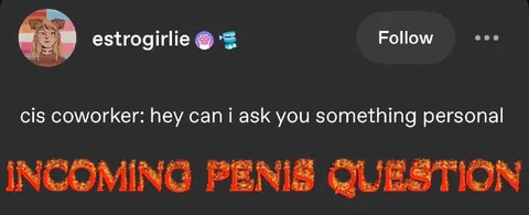 Incoming Penis Question
