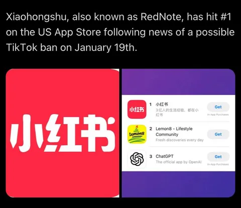 RedNote Takes TikTok’s Spot