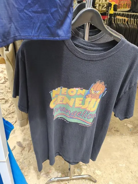 Garfield Neon Genesis Evangelion Shirt