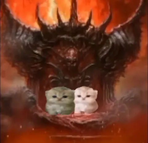 Котята во рту демона