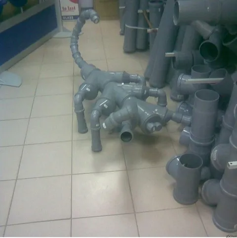 Plumbing Octopus on the Floor
