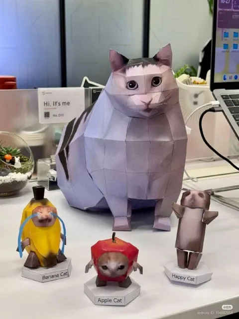Paper Craft Cat Family