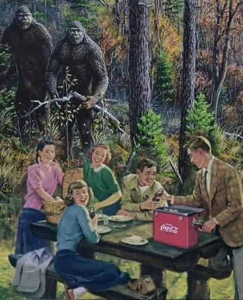 Снежный человек на пикнике