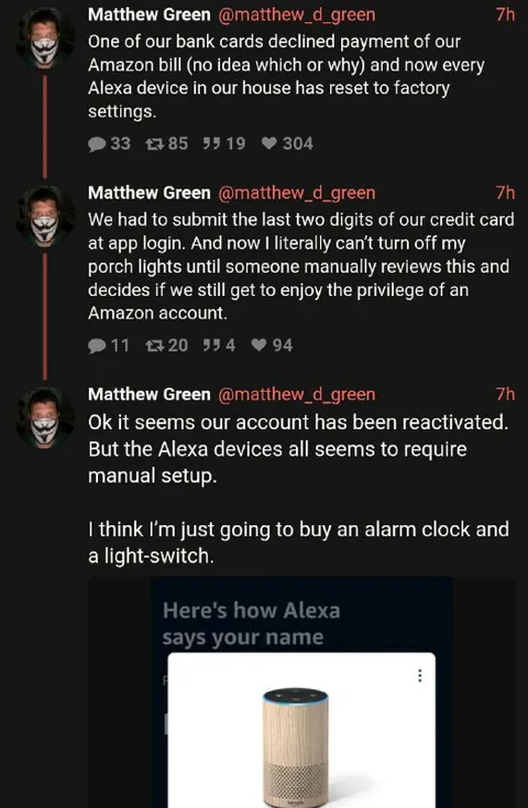 Alexa Account Lockout