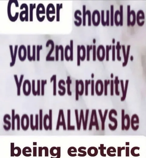 Being Esoteric Comes First
