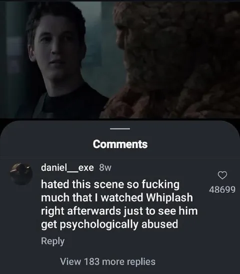 Watching Whiplash for Revenge