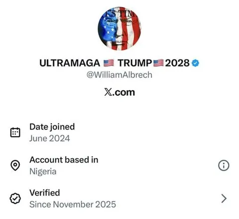 Nigerian Trump 2028 Account