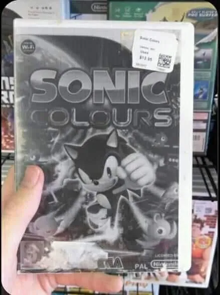 Sonic Colours in Black and White