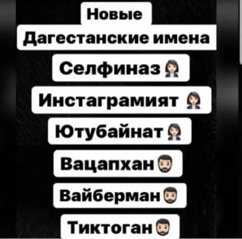 Новые дагестанские имена