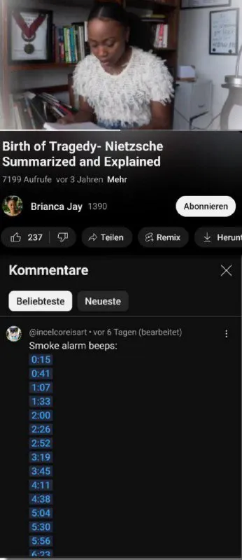 Nietzsche Smoke Alarm Timeline