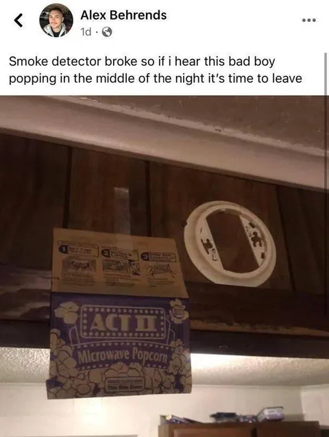 Smoke Detector Popcorn Escape