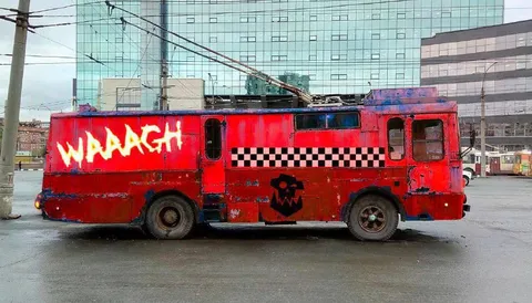 WRAAAGH Red Trolleybus