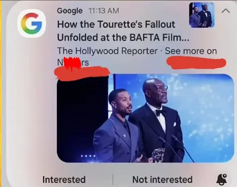 Tourette’s Fallout at the BAFTAs
