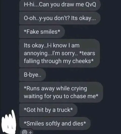 Dramatic Fake Chat Breakdown
