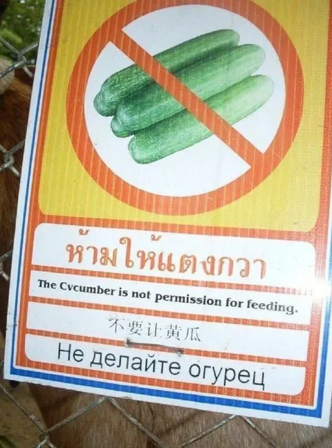Не делайте огурец