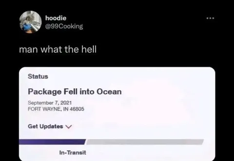 Package Fell into Ocean