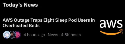 AWS Outage Sleep Pod News