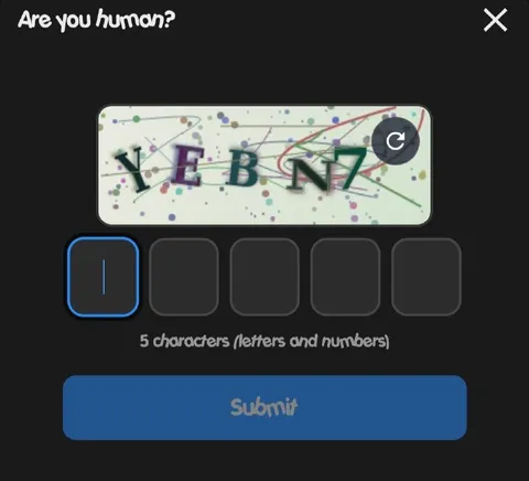 Are You Human CAPTCHA