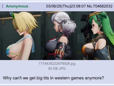 Big Tits in Western Games