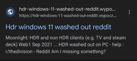 HDR Windows 11 Washed Out Search