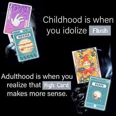 Childhood Flush, Adulthood High Card