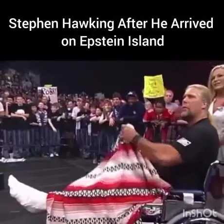 Stephen Hawking Arrives on Epstein Island