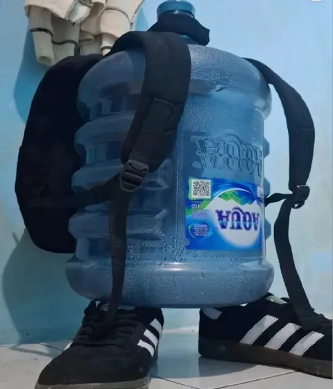 Рюкзак из бутылки воды