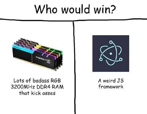 RGB RAM vs Weird JS Framework