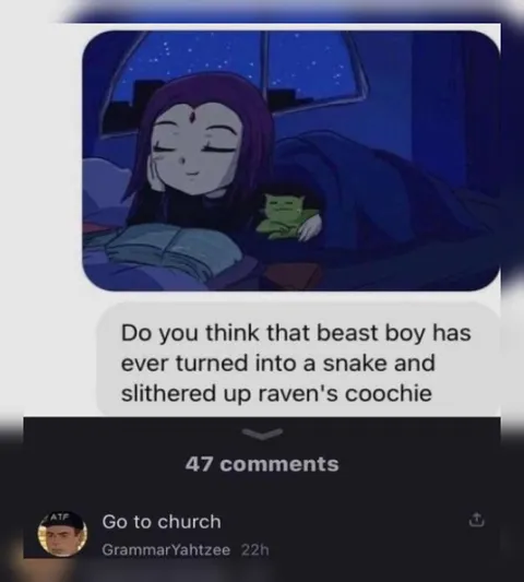 Raven Reads Beast Boy Comments