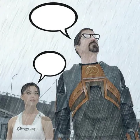 Gordon Freeman and Aperture Girl