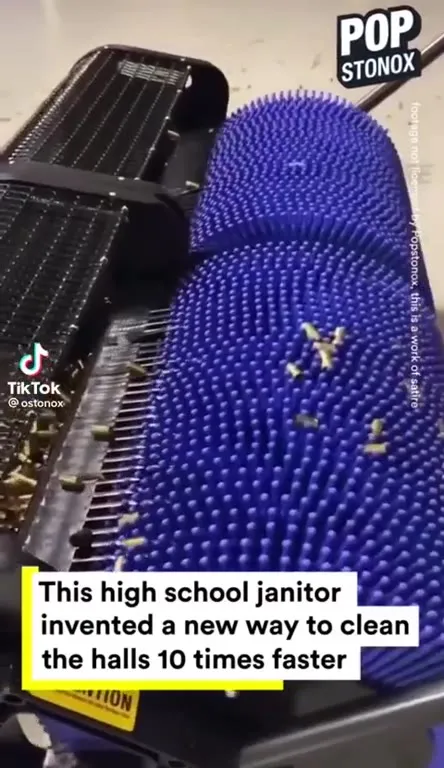 High School Janitor Cleans Faster