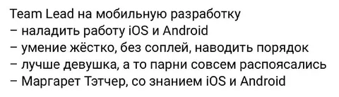 Идеальный тимлид мобильной разработки