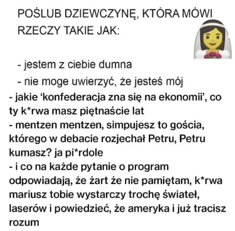 Dziewczyna chwaląca Mentzena