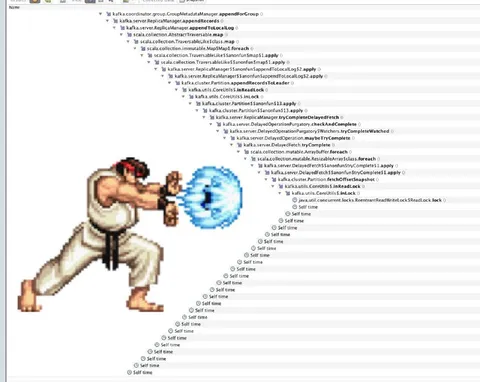 Ryu Fires a Hadouken at the Stack Trace