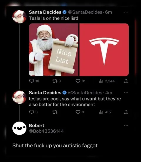 Tesla Makes Santa's Nice List