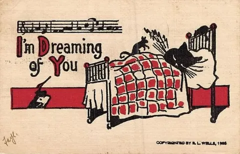 I'm Dreaming of You Vintage Cartoon