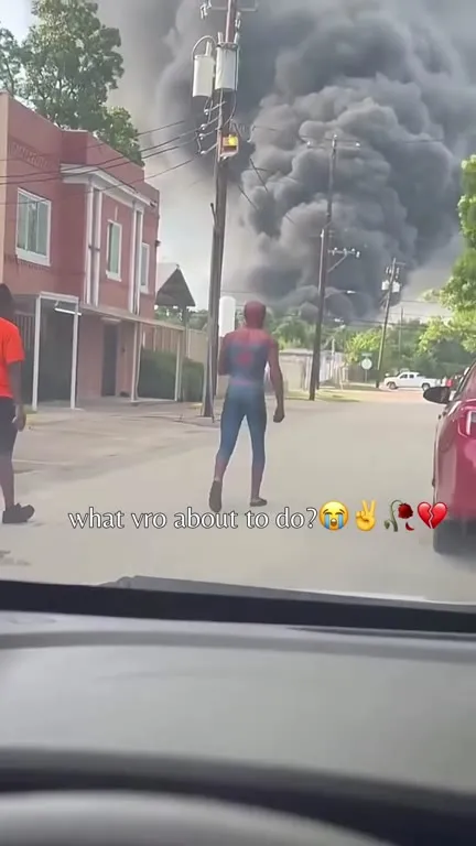 Spider-Man Walks Toward the Disaster