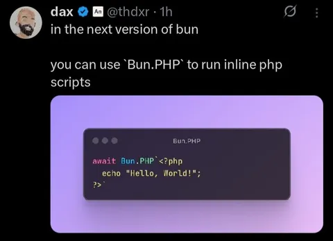 Bun PHP in the Next Version