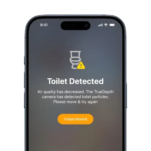 Toilet Detected by TrueDepth