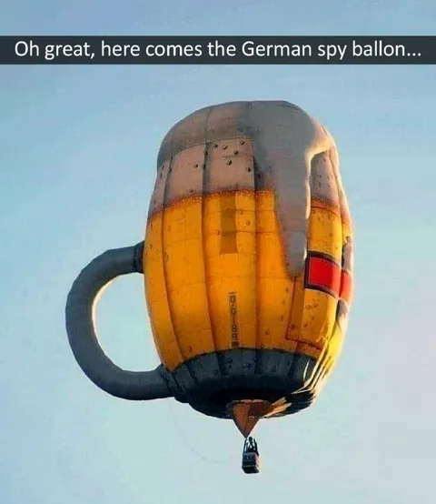 German Spy Balloon Beer Mug