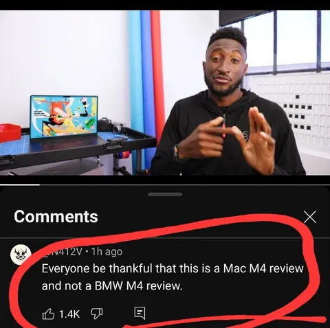 Mac M4, Not BMW M4