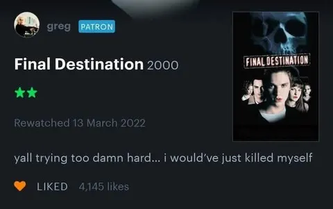 Final Destination Review Joke