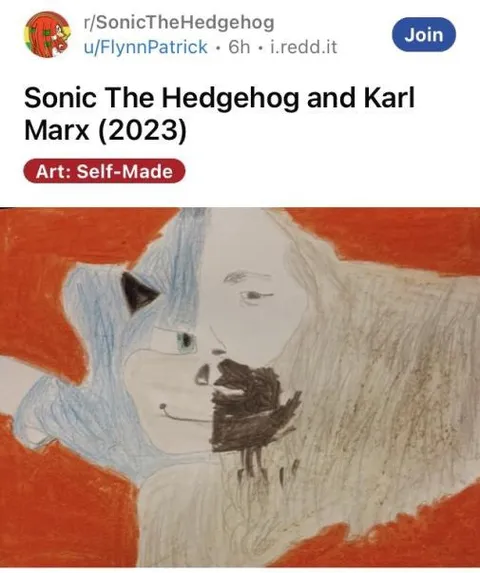 Sonic and Karl Marx Kiss
