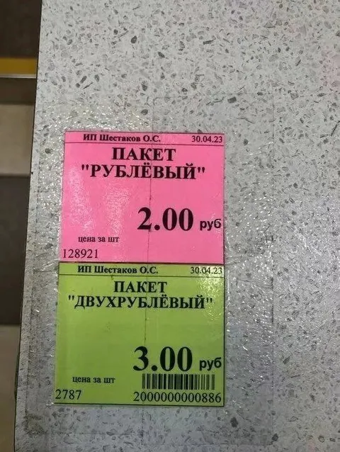 Инфляция на пакетах
