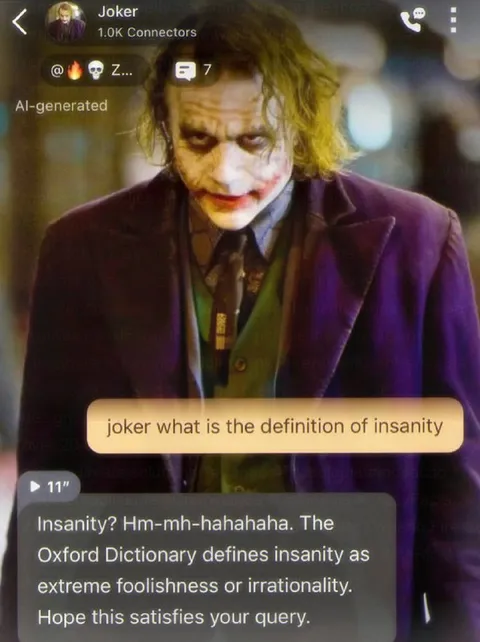 Joker Defines Insanity