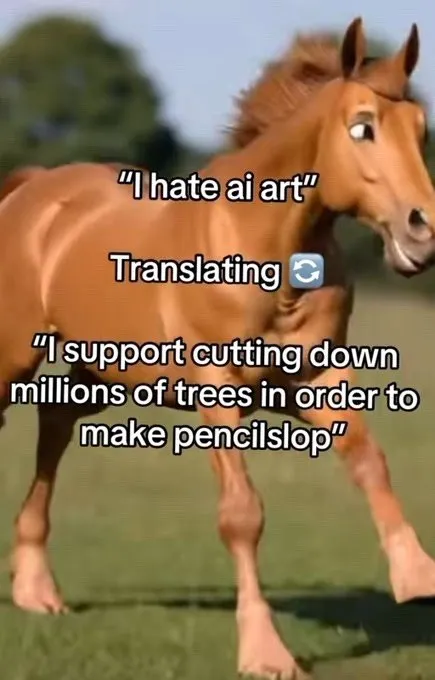 Horse Translating Anti-AI Opinion
