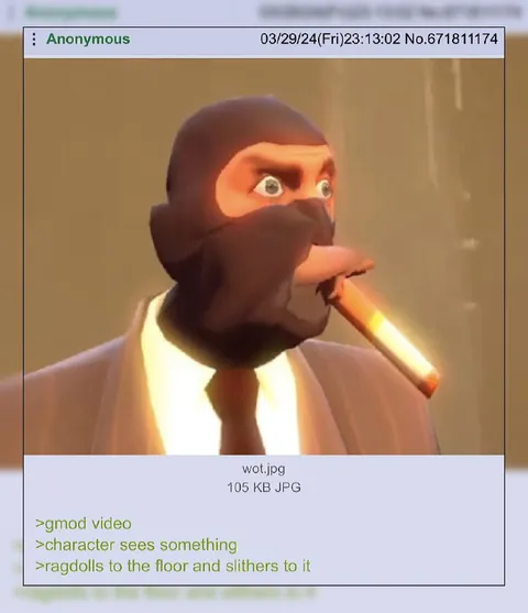 GMod character slithers to it