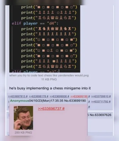 YandereDev Implements Chess